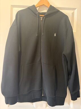 Polo by Ralph Lauren Black Full-Zip Hoodie Sweater